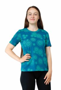 Fairtrade Damen Kurzarmshirt aus Bio-Baumwolle Flora - NEPALAYA