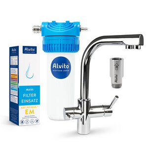 Alvito Wasserfilter COMFORT VITAL bestes Trinkwasser mit 2-facher Wasserbelebung - Alvito