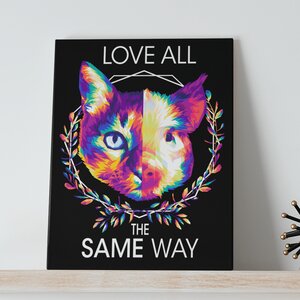 Love all the same way - Leinwand - Team Vegan