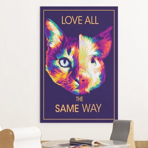 Love all the same way - Leinwand - Team Vegan