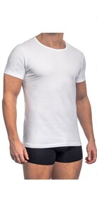 Unterhemd Herren Rundhals Ausschnitt 4er Pack - T-Shirt Kurzarm aus Baumwolle - Barrio 13