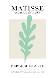 Poster / Leinwandbild - Matisse - Papiers Découpés, grün und beige - Photocircle