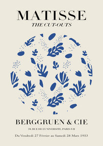 Poster / Leinwandbild - Matisse – The Cut-Outs blau / beige - Photocircle