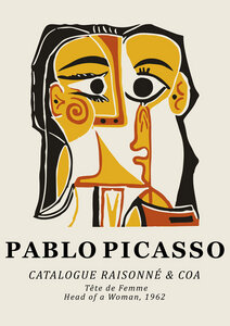 Poster / Leinwandbild - Pablo Picasso - Tête De Femme 1962 - Photocircle