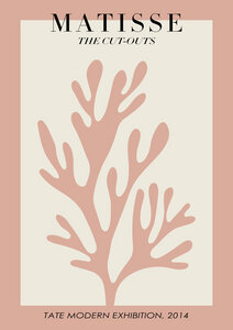Poster / Leinwandbild - Matisse – Botanisches Design altrosa / beige - Photocircle