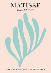 Poster / Leinwandbild - Matisse – botanisches Design rosa und türkis - Photocircle
