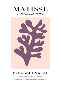 Poster / Leinwandbild - Matisse – botanisches Design rosa-lila - Photocircle