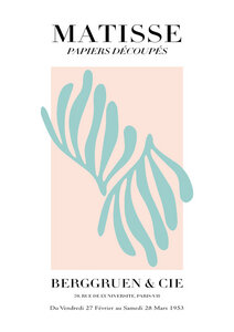 Poster / Leinwandbild - Matisse – rosa-grünes botanisches Design - Photocircle