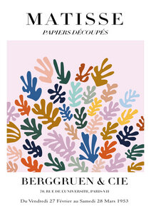Poster / Leinwandbild - Matisse - Papiers Découpés, buntes botanisches Design - Photocircle
