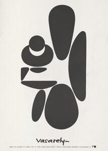 Poster / Leinwandbild - Victor Vasarely Ausstellungsplakat von 1964 - Photocircle