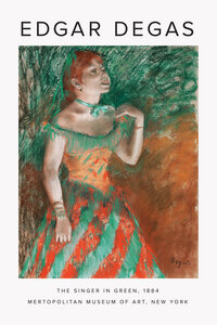 Poster / Leinwandbild - Die Sängerin in Grün von Edgar Degas - Photocircle