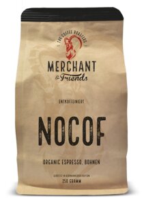 NoCof Bio Espresso ganze Bohne entkoffeiniert 250g - Merchant & Friends