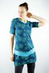 Fairtrade Damen Kurzarmkleid aus Bio-Baumwolle Monika - NEPALAYA