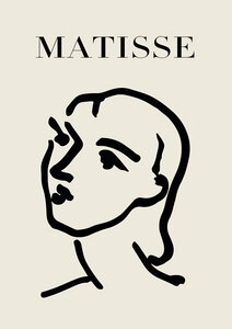 Poster / Leinwandbild - Matisse – Frauengesicht rosa-beige - Photocircle