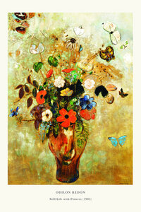 Poster / Leinwandbild - Odilon Redon - Stillleben mit Blumenvase - Photocircle