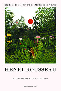 Poster / Leinwandbild - Henri Rousseau: Urwald mit Sonnenuntergang - Ausstellungsposter - Photocircle