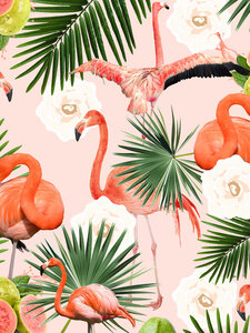 Poster / Leinwandbild - Flamingo Guava - Photocircle