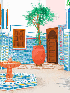 Poster / Leinwandbild - Moroccan Villa - Photocircle