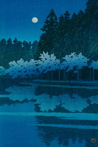 Poster / Leinwandbild - Winter Moon, Toyamagahara by Hasui Kawase - Photocircle