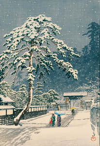 Poster / Leinwandbild - Ikegami Honmonji Temple by Hasui Kawase - Photocircle