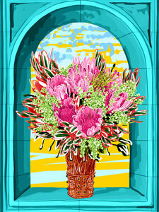 Poster / Leinwandbild - The Good Vibes Flower Pot - Photocircle