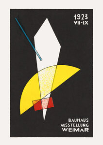 Poster / Leinwandbild - Bauhaus Ausstellungsplakat 1923 (sepia) - Photocircle