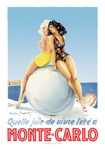 Poster / Leinwandbild - Quelle joie de vivre l'été à MONTE CARLO - Photocircle
