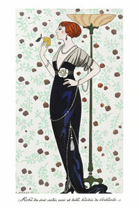 Poster / Leinwandbild - George Barbier: Costumes Parisiens: Grande robe du soir - Photocircle