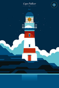Poster / Leinwandbild - Leuchtturm Cape Palliser - Photocircle