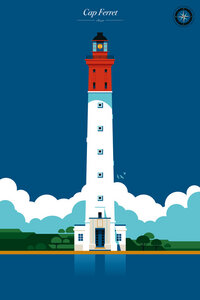 Poster / Leinwandbild - Leuchtturm Cape Ferret - Photocircle
