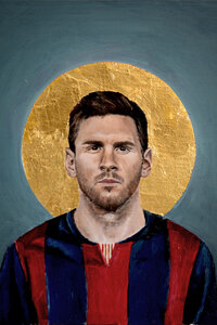 Poster / Leinwandbild - Lionel Messi beim FC Barcelona - Photocircle