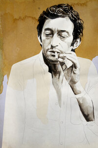 Poster / Leinwandbild - Serge Gainsbourg - Photocircle