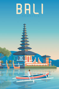 Poster / Leinwandbild - Bali Vintage Travel Wandbild - Photocircle