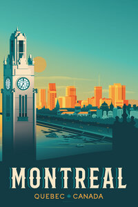 Poster / Leinwandbild - Montreal Vintage Travel Wandbild - Photocircle