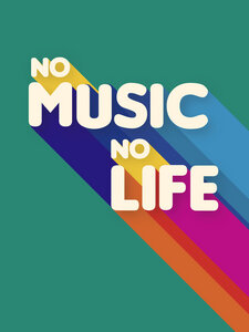 Poster / Leinwandbild - No music no life - Photocircle