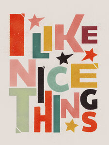 Poster / Leinwandbild - I Like Nice Things- Positive Type - Photocircle