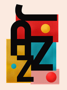 Poster / Leinwandbild - Jazz typography - Photocircle