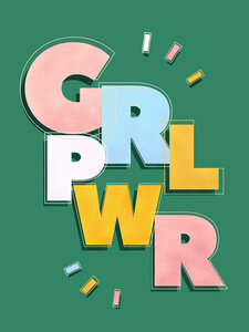 Poster / Leinwandbild - GIRL POWER - green - Photocircle