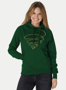 Bio-Damen-Kapuzensweater Schwungkreisel - Peaces.bio - handbedruckte Biomode