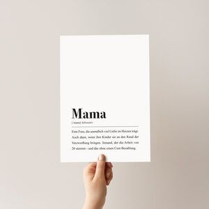 Mama Poster DIN A4: Mama Definition - aemmi