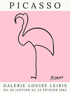 Poster / Leinwandbild - Picasso Flamingo – rosa - Photocircle