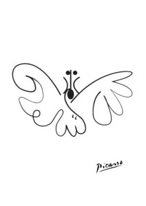 Poster / Leinwandbild - Picasso Schmetterling - Photocircle