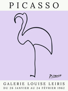 Poster / Leinwandbild - Picasso Flamingo – lila - Photocircle