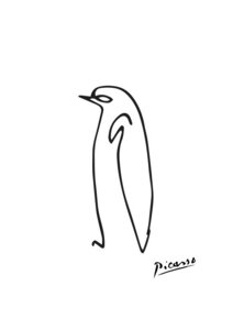 Poster / Leinwandbild - Picasso Pinguin - Photocircle