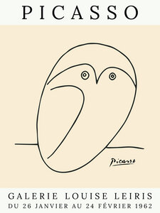 Poster / Leinwandbild - Picasso Eule – beige - Photocircle