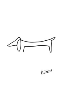 Poster / Leinwandbild - Picasso Hund - Photocircle