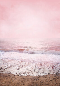 Poster / Leinwandbild - Pink beach - Photocircle