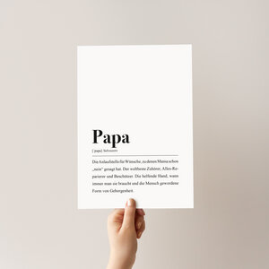 Papa Poster DIN A4: Papa Definition - aemmi