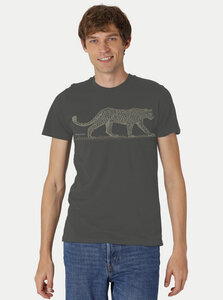 Bio Fit T-Shirt Leopard Herren - Peaces.bio - handbedruckte Biomode
