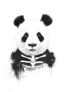 Poster / Leinwandbild - Zombie panda - Photocircle